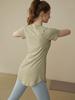 Novedad Estilo Deportivo Manga Corta para Mujer, Adelgazantes y de Gama Alta, Tops de Yoga, Camisetas de Fitness de Longitud Media que Cubren los Glúteos para Correr