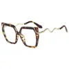 Nuevas de Moda Cuadradas para Mujer Gafas de Sol con Templo en Forma de Serpiente Tendencia Transfronteriza Europea y Americana Gafas Personalizadas de Gama Alta Planas