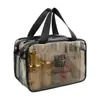 Bolsa de tocador transparente de doble capa grande con separación húmeda y seca, bolsa de cosméticos, bolsa de viaje, bolsa de equipaje de mano, bolsa para viaje de negocios, bolsa de natación