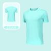 Camiseta Deportiva de Manga Corta para Hombre de Secado Rápido Transfronteriza Impresión de LOGO Camiseta Publicitaria Cuello Redondo Manga Corta Camiseta de Trabajo