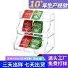Estante de Almacenamiento Transparente de Acrílico para Bolsitas de Té y Cápsulas de Café, Personalizable, Tres Niveles con Separadores, para Mesa de Tocador de Sala de Té o Barra