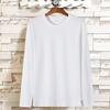 Directo de Fábrica En Stock Shun Ning 180g Algodón Peinado Manga Larga Camiseta Color Sólido Capa Base para Hombre Moderna Casual Versátil Camiseta Base