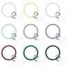 Nuevo Llavero de Pulsera Redonda de Silicona con Forma de Corazón Correa de Muñeca Portátil Anti-Caída y Anti-Pérdida para Teléfono Móvil