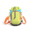 Bolsa transversal com cordão estilo japonês, color blocking dopamina, doce e cool, estilosa e moderna, bolsa leve para garrafa de água para estudantes e para o dia a dia