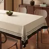 Mantel de lujo ligero estilo vintage francés, impermeable y resistente al aceite, lavable, estilo de mediados de siglo, adecuado para cubierta de mesa de sala de estar en casa