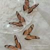 Nuevo gel de lujo de alta calidad, mariposa simétrica con caída de lámina dorada estéreo, accesorios de nicho de tiro Gumei hechos a mano