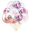 AliExpress 15 Piezas nuevo Team Bride combinación de globos de confeti color oro rosa Decoración para despedida de soltera boda