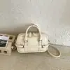 Bolsa de Bowling Retrô Estilo Coreano da Moda para Mulheres, Nova Moda Primavera 2026 Pequena Bolsa Quadrada, Bolsa de Ombro Transversal Estilosa