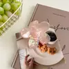 Atmosfera francesa ~ grampo de cabelo flor transparente de fada feminino 2024 novo alto senso clipe de tubarão para a parte de trás da cabeça ins