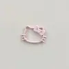 Aleación dibujos animados lindo hueco kt gato accesorios metálicos accesorios para tocado DIY carcasa de teléfono móvil material hecho a mano parche