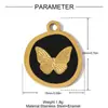 Máscara de Mariposa Retro Francesa Colgante de Acero Inoxidable DIY Pendientes de Corazón Femenino Flor de Cuatro Pétalos Accesorios de Joyería de Acero de Titanio