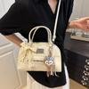 Bolsa Retrô de Grande Capacidade para Mulheres 2025 Estilo Estrangeiro Nova Moda Leve Grande Capacidade Ombro Único Axila Bolsa Bowling