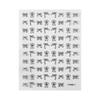 Pegatinas de papel con forma de hormiga YITU, línea de arco, para uñas, con adhesivo en blanco y negro, sencillas pegatinas decorativas para uñas YT488