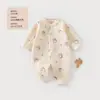Mameluco de bebé otoño e invierno Grado A sin costuras acolchado de tres capas engrosado cálido de manga larga para bebé Ropa para bebés y niños Anyang