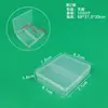 Caja de plástico PP de 2 compartimentos, caja transparente para exhibición de muestras de piezas de joyería, caja de almacenamiento de cuentas con tapa, caja para tarjetas