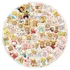 62 lindas pegatinas de oso relajado de dibujos animados para graffiti, materiales de decoración para diario de oso lindos estilo ins