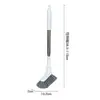 Escova de limpeza extensível para uso doméstico, projetada para limpar frestas de janelas e pisos, com corpo estreito e cabo longo, ideal para banheiros e outras áreas com espaços apertados.
