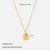 Collar de Acero Inoxidable con Colgante Chapado en Oro Retro para Mujer, Lujo Ligero, Sensación de Alta Gama, Cadena Versátil para Clavícula, Joyería de Diseño de Nicho