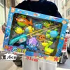 Conjunto Educacional de Pesca Infantil de Nove Peças para Meninos e Meninas, Brinquedos de Casinha, Pequena Caixa de Presente para Inscrição em Instituições de Ensino e Treinamento para Jardim de Infância