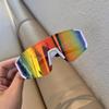 Óculos de montanhismo ao ar livre, óculos de neve, óculos coloridos da moda masculina, óculos de ciclismo, óculos esportivos personalizados à prova de vento, mulheres populares