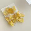 Pendientes de botón de flores estilo festivo francés Super Fairy Pendientes de borlas de cuentas hechos a mano Pendientes delgados de cara elegante Sentido avanzado