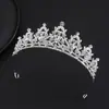 Diadema corona de novia transfronteriza aleación strass diadema para el pelo corona de boda accesorios para el pelo de cumpleaños diadema de fiesta accesorios más vendidos