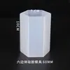 Molde de Resina de Cristal DIY Amapola Adorno de Flor Seca de Resina Hexagonal Adorno de Espejo Hexagonal Molde de Silicona