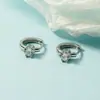 Arete de un solo diamante de seis garras para mujer, aretes redondos pequeños de temperamento simple, estilo de moda nuevo 2020 de celebridad de internet, aretes de estilo minimalista