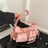Bolso Axila Personalizado Estilo Coreano Estilo Motociclista para Mujer, Nuevo Primavera 2026 Textura Retro Versátil Bolso de Hombro y Cruzado