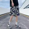 2025 Nuevos Shorts Florales Finos de Seda Helada de Secado Rápido para Hombre de Calle Sueltos, Shorts de Playa Modernos