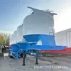 Exportador Fabricante Semi-Reboque para Transporte de Cinzas Volantes, Caminhão-Tanque de Pó com 5 Compartimentos, Caminhão-Tanque Vertical de Material em Pó com Múltiplos Compartimentos