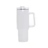 Taza Sublimación Transfronteriza de 20 oz Recta con Popote Termo de Acero Inoxidable 304 con Tapa de Asa para Coche Portátil DIY