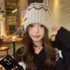 Gorro de Invierno Cálido Estilo Perezoso para Mujer, Gorro de Punto Oversize que Hace que la Cara Parezca Más Pequeña, Ajuste Holgado, Protege los Oídos