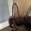 Bolso Boston Retro de Alta Gama para Mujer Nuevo Estilo Otoño e Invierno 2026 Texturizado para Hombro, Axila, Viajero, Bolso de Mano