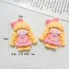 Muñeca de niña de dibujos animados linda, accesorios de resina, accesorios para el cabello DIY con pegamento de crema, diademas, taza de agua, hebillas de zapatos, materiales para colgantes al por mayor