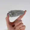Pinza para el Cabello de Felpa con Forma de Copo de Nieve Gris para Mujer, Pinza Lateral para Recoger Mechones Sueltos, Ambiente de Otoño e Invierno, Accesorio de Cabello Versátil y a la Moda