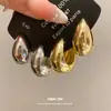 Pendientes de Hebilla con Colgante de Gota de Agua Metálicos Brillantes Estilo Nuevo Europeo y Americano Pendientes de Moda para el Trabajo de Lujo Ligero Sensación de Alta Gama Accesorios de Pendientes Versátiles para Mujer