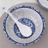 Platos y juego de vajilla de porcelana azul y blanca para el hogar, cuenco de arroz, cuenco para sopa, plato de pescado, vajilla combinada china