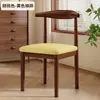 Silla de Comedor, Mesa y Sillas de Comedor para el Hogar, Taburete Nórdico con Respaldo para Restaurante, Silla Moderna de Hierro con Imitación de Madera Maciza para Casa de Alquiler