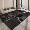 Alfombra Moderna Estilo Ins Oso Violento Sala de Estar Mesa de Centro Dormitorio Alfombra de Terciopelo de Cristal Completo Absorbe Agua, Antideslizante y Fácil de Limpiar