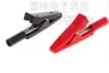 Pinza de Cocodrilo Aislada Soldable de 2 mm con Jack de 2 mm para Inserción Directa en Cable de Prueba/Enchufe Banana de Prueba de 2 mm Rojo