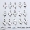 Nuevo transfronterizo 17x 11mm plata antigua hueco doble colgante girasol diy pulsera collar accesorios bolsa al por mayor