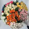 Série de Casamento Rosa Simulada Salão de Casamento Buquê da Noiva Atacado 24 Corações de Gelo Rosas Pequenas Arranjo de Flores Artificiais