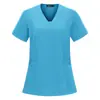 Uniformes Cirúrgicos para E-commerce Transfronteiriço para Enfermeiros de Sala de Operação de Hospital, Unissex, Absorventes de Suor, Que Afastam o Calor, Camisas Cirúrgicas, Tops de Manga Curta