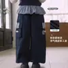 Conjunto de Policía Conejo para Niños Ningli Primavera/Verano Nuevo Sudadera de Manga Larga de Algodón Estilo Coreano para Niñas con Pantalones de Volantes