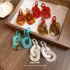 Pendientes de Borla Geométrica Acrílica con Aguja de Acero para Mujer, Pendientes de Moda Estilo Exagerado Europeo y Americano, Pendientes de Gama Alta de Nicho al por Mayor