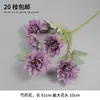 Salón de Bodas Floral Morado Flores de Seda para Boda Hortensias Rosas Hojas de Bambú Hojas de Hierro Hojas de Arce Flores Artificiales
