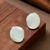 Brincos de pino redondos irregulares geométricos em forma de onda, estilo fada de temperamento gentil, brincos versáteis para personalidade, joias de ouvido para o dia a dia