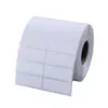 Papel couché adhesivo 45*15 fila única 10 Fila doble papel para etiquetas de código de barras cinta de carbono pegatina para imprimir 4.5*1 1.5cm