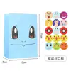 Bolsa de papel impresa plana serie de animación bolsa de regalo de dibujos animados papel kraft blanco bolsa de embalaje de regalo de gran capacidad al por mayor